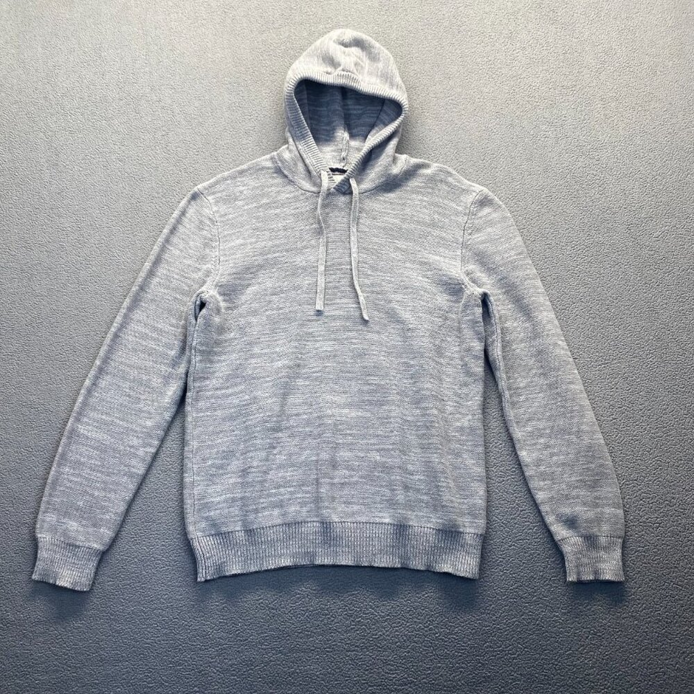 Sun + Stone Men's Gray Marled Hooded Pullover Sweater Size M